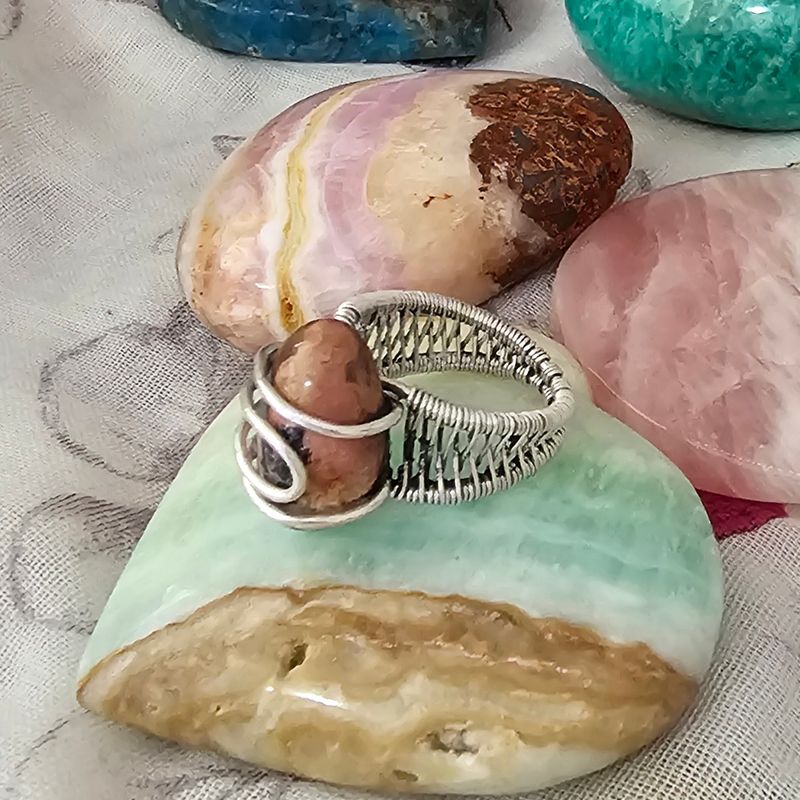 Rhodonite Adjustable Ring