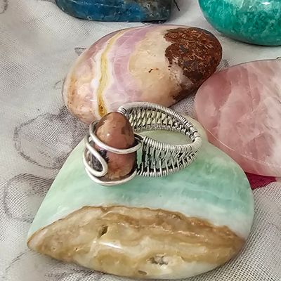 Rhodonite Adjustable Ring
