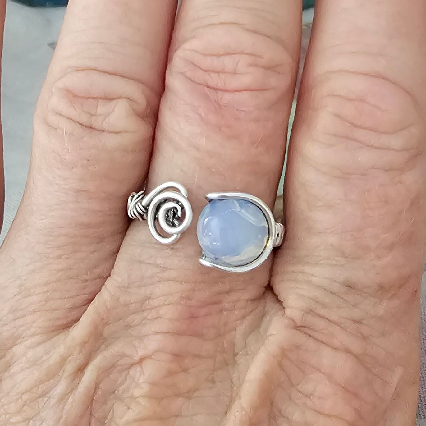 Moonstone Adjustable Ring