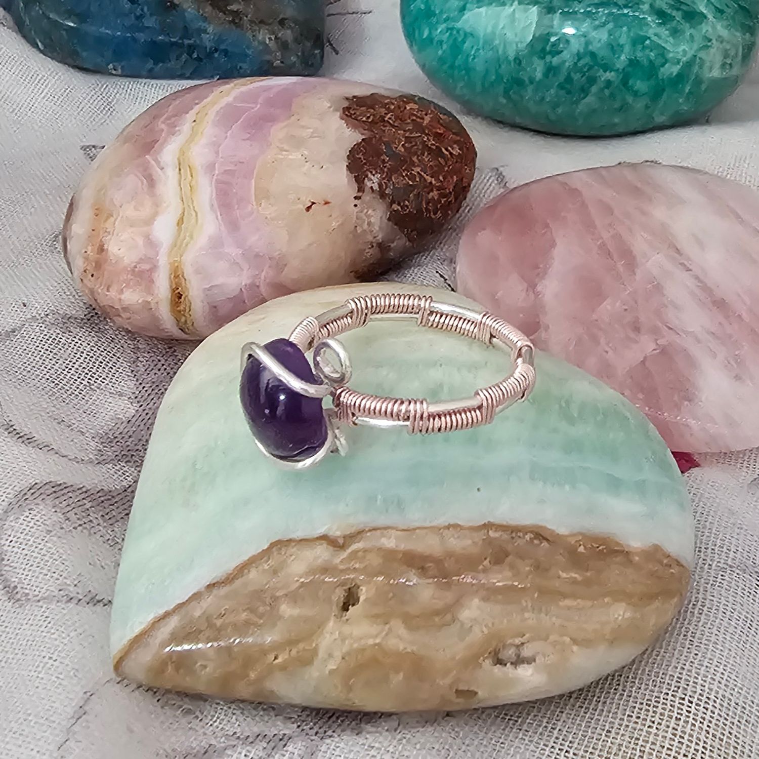 Amethyst, Adjustable Ring