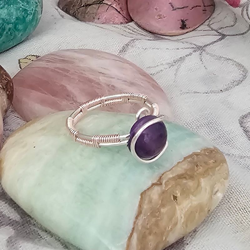 Amethyst, Adjustable Ring