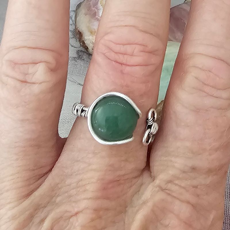 Adventurine Adjustable Ring