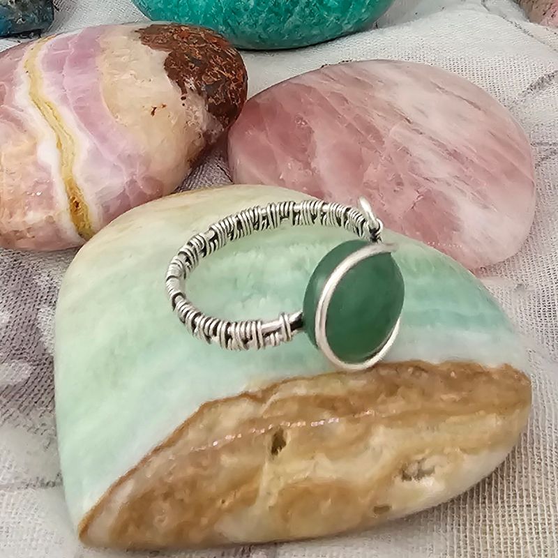 Adventurine Adjustable Ring