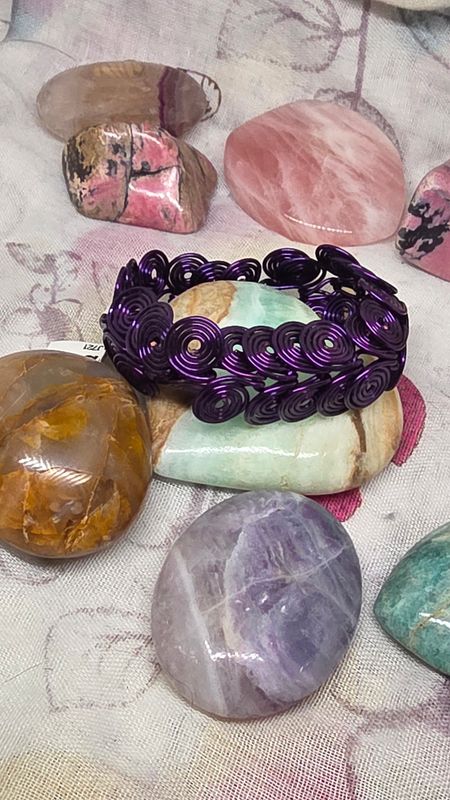 'Cloe' Purple Coated Copper Bracelet