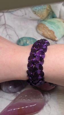 'Cloe' Purple Coated Copper Bracelet