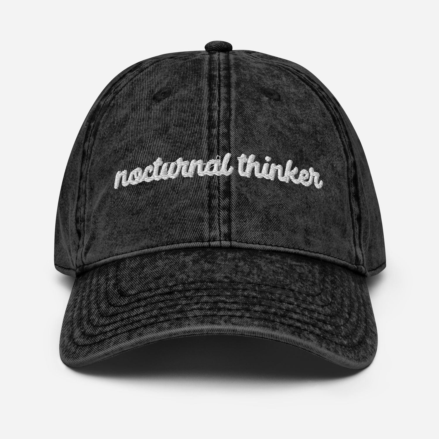 Nocturnal Thinker Embroidered Dad Cap | Late-Night Creative Energy