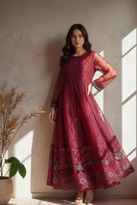 Long Sleeve Party Dress 3 Pic  Set