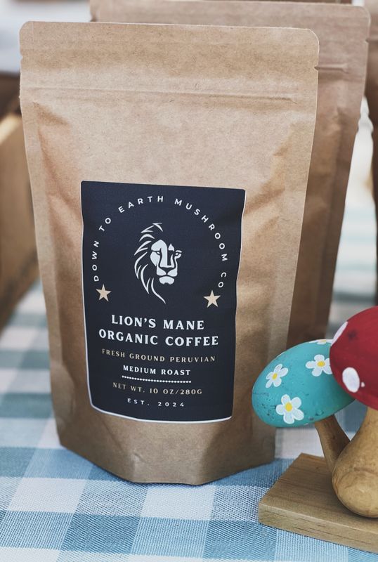 Organic Lion's Mane Peruvian Medium Roast Ground Coffee