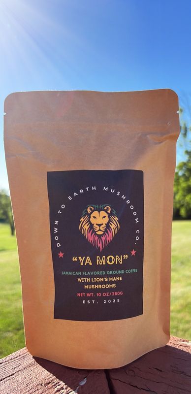 “Ya Mon” Jamaican Flavored Lion’s Mane Ground Coffee