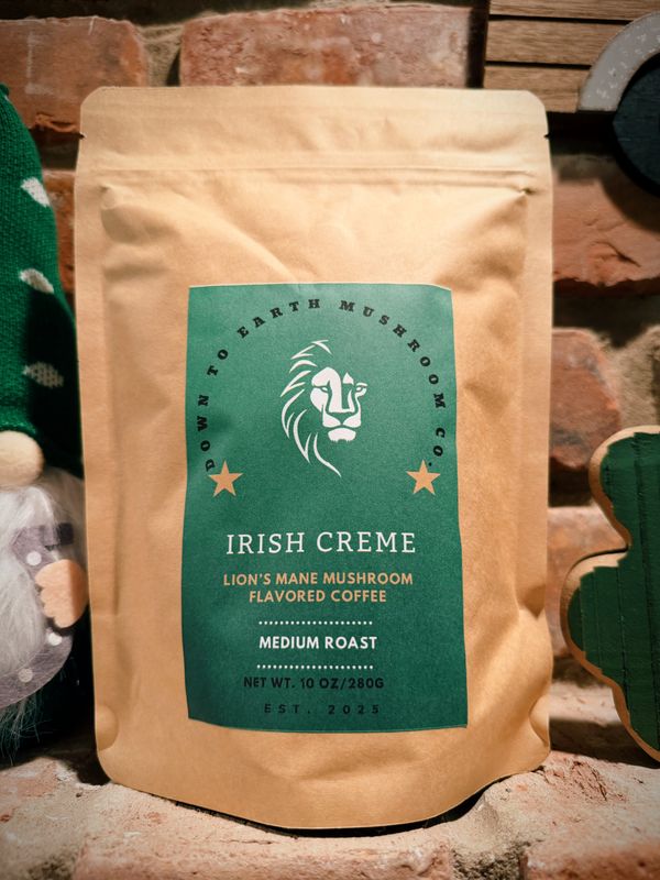 Irish Crème Flavored Lion’s Mane Coffee/Medium Roast