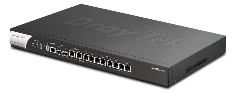 DrayTek V3912S-K wired router 2.5 Gigabit Ethernet  Gigabit Ethernet Black (D...