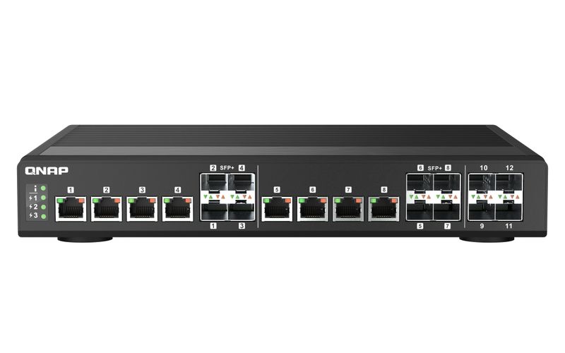 QNAP QSW-IM1200-8C network switch Managed L2 Black (QSW-IM1200-8C fan less in...