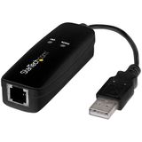 StarTech.com USB 2.0 Fax Modem - 56K External Hardware Dial Up V.92 Modem/ Do...