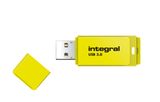 Integral 64GB USB3.0 DRIVE NEON YELLOW UP TO R-100 W-30 MBS USB flash drive U...