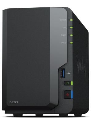 Synology DS223 NAS Desktop Realtek RTD1619B 2 GB DDR4 8 TB HDD DiskStation Ma...