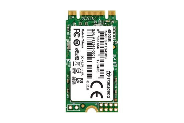 Transcend M.2 SSD 420S 480GB (*480GB M.2 2242 SSD SATA3 TLC)