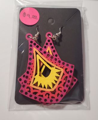 Hot Girl Summer Painted Wood Earrings