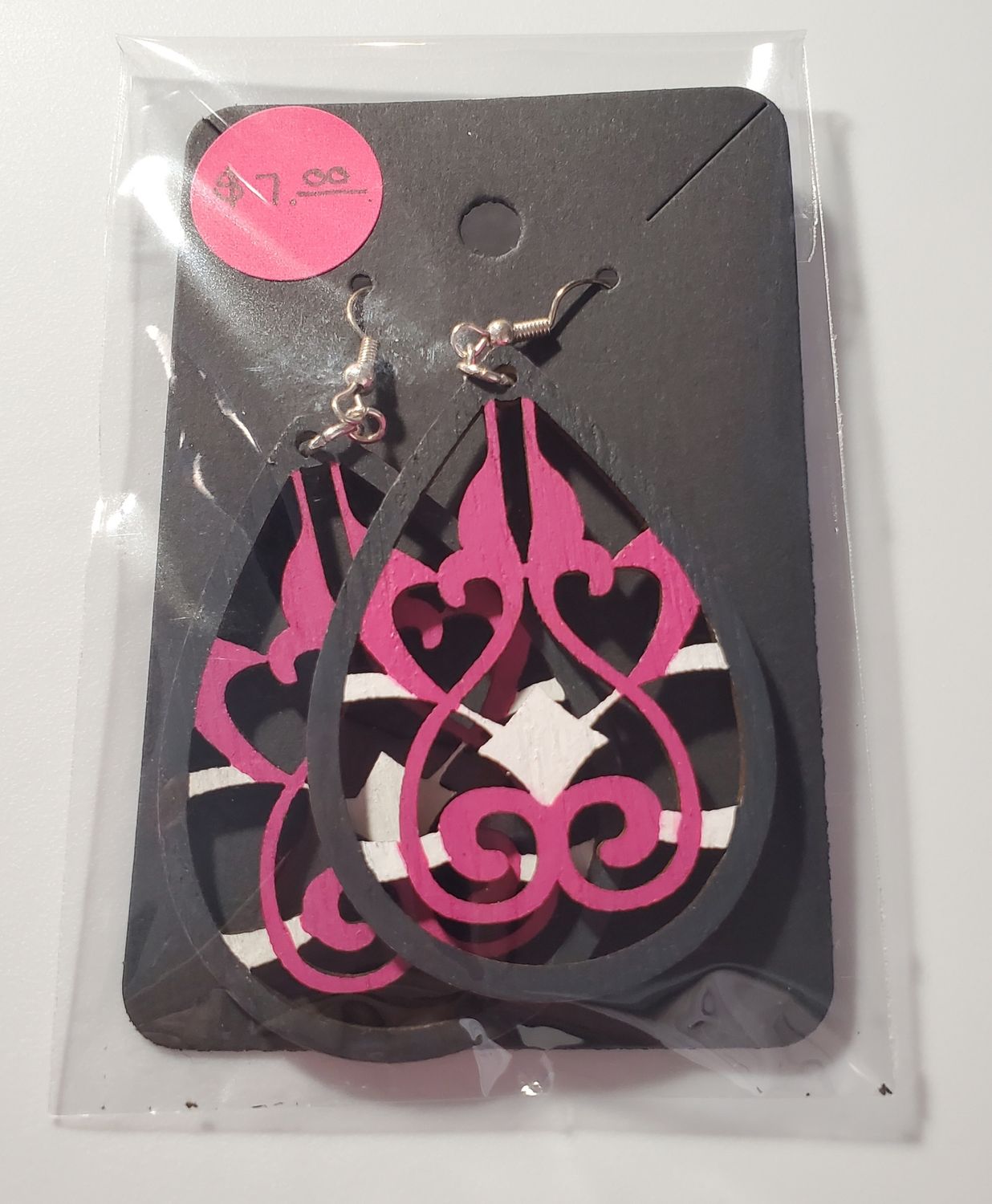 Twisted Love Painted Wood Earrings