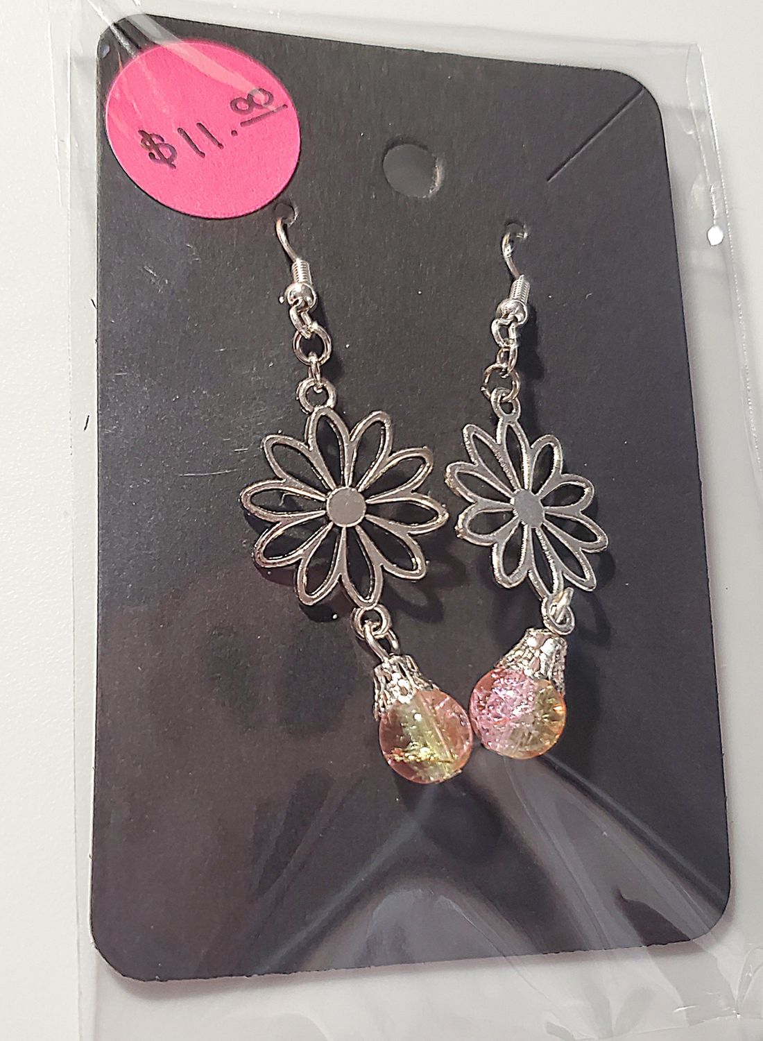 Pink/Yellow Charm Earrings