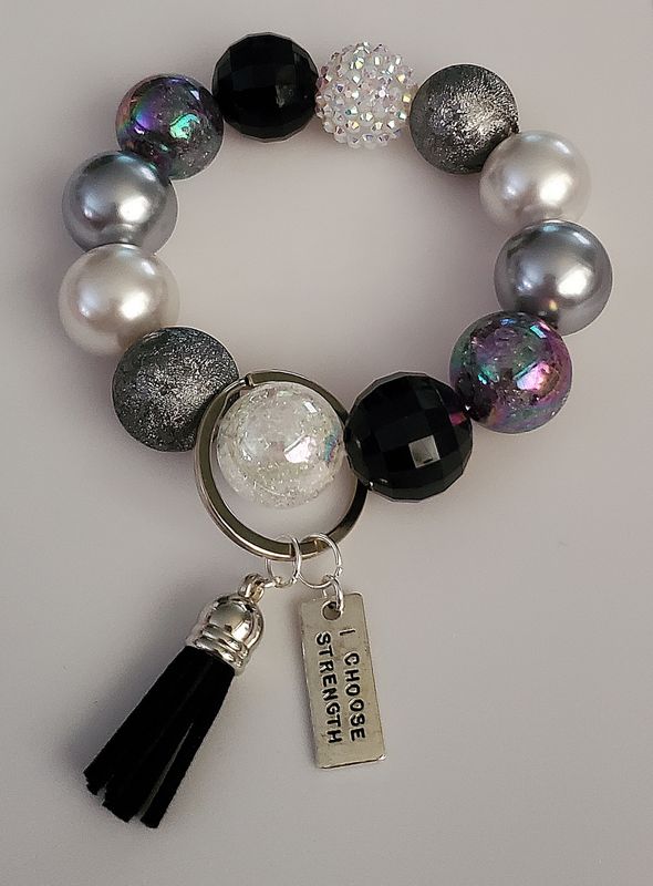 Bubblegum Bead Keychains