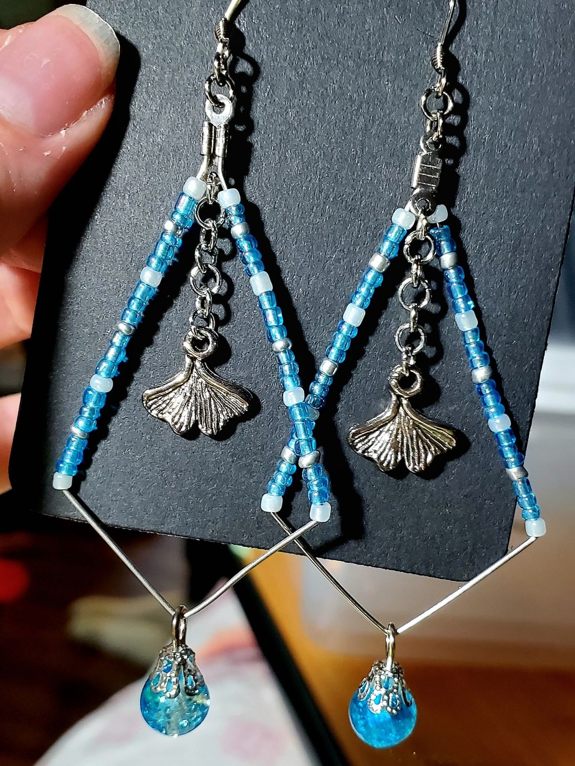 Mermaid Double Charm Beaded Earrings