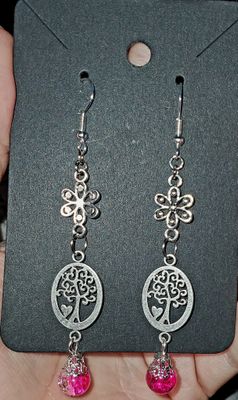 Tree of Love Double Charm Earrings
