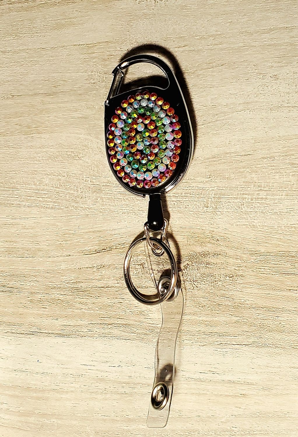 Red/White/Yellow Blingy Badge Reel