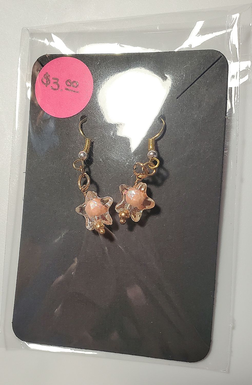Little Peachy Bubble Star Earrings