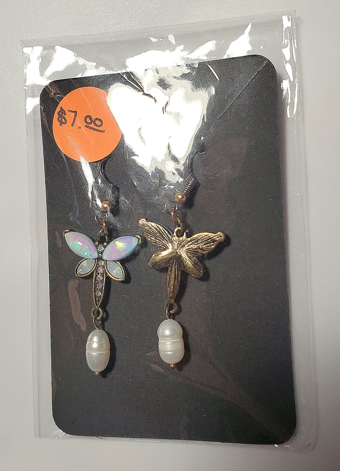 Opal Dragonfly Earrings