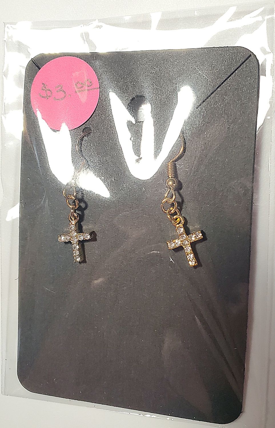 Small Gold Cross Earrings