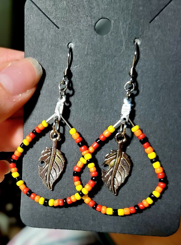 Single Charm Beaded Earrings