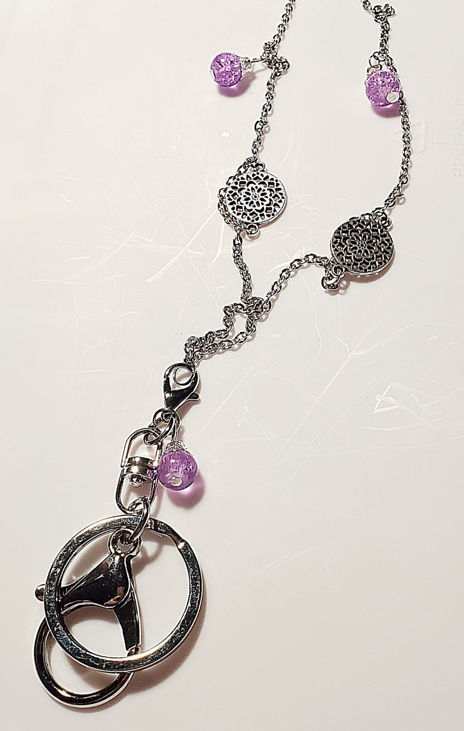 Lavender Intricate Charm Lanyard