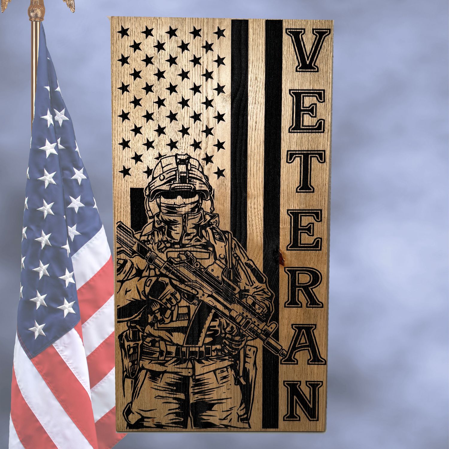 Veteran Vertical Flag