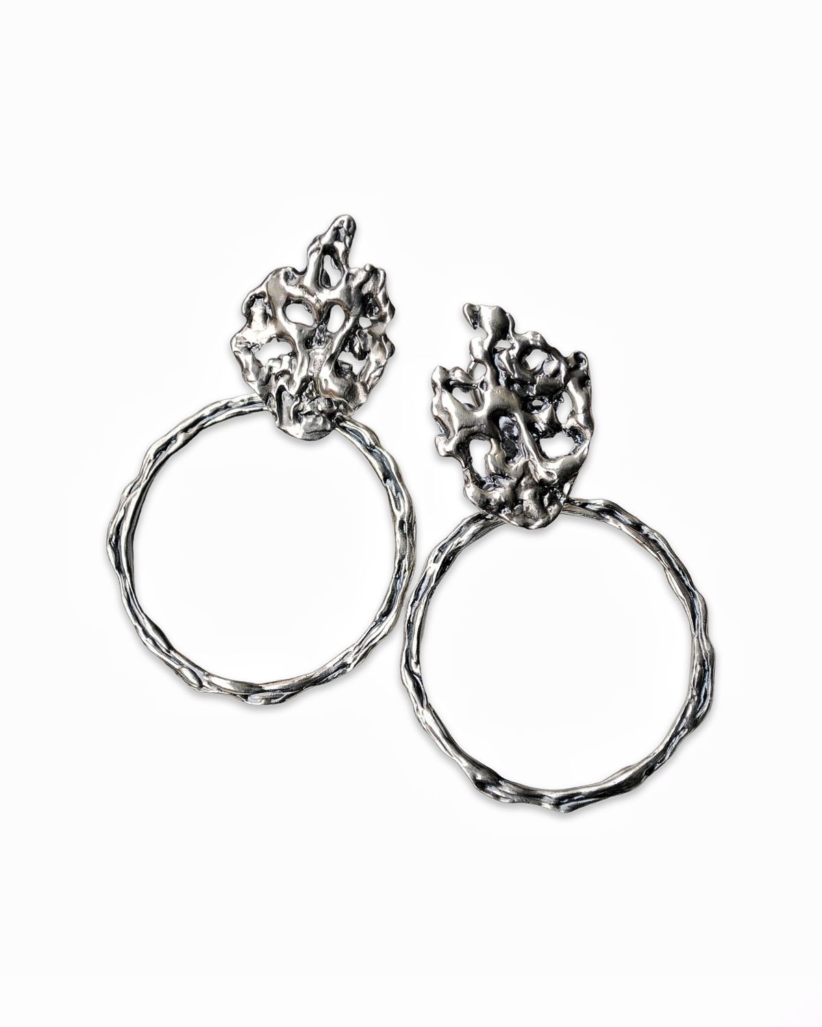 Silver earrings &quot;Flames of Life&quot;
