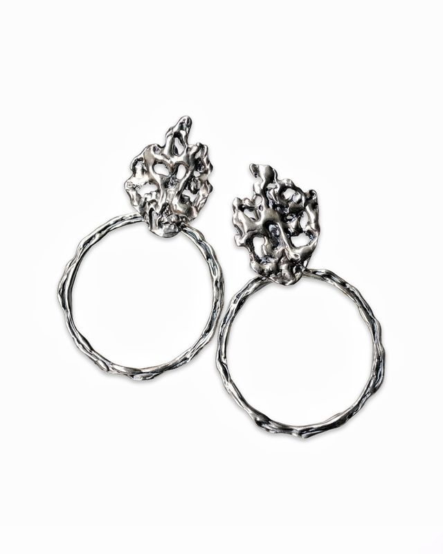 Silver earrings &quot;Flames of Life&quot;