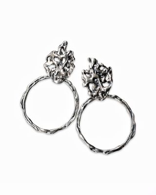 Silver earrings &quot;Flames of Life&quot;