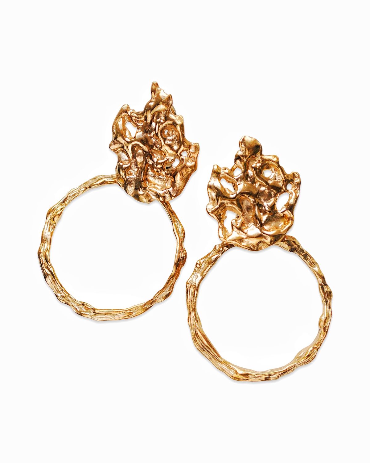 Brass earrings "Flames of Life"