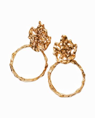 Brass earrings &quot;Flames of Life&quot;