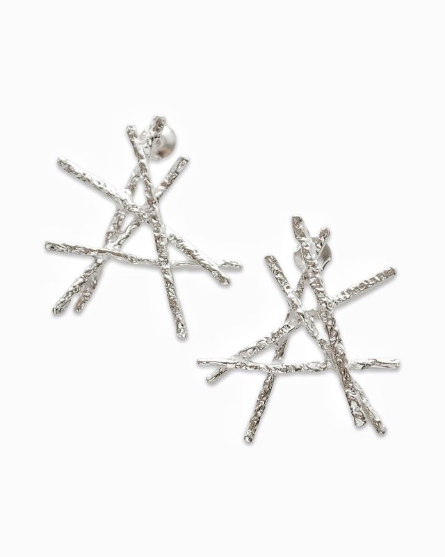 Silver earrings &quot;Edges of the Element&quot;
