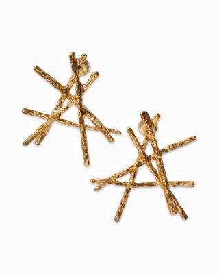 Brass earrings &quot;Edges of the Element&quot;