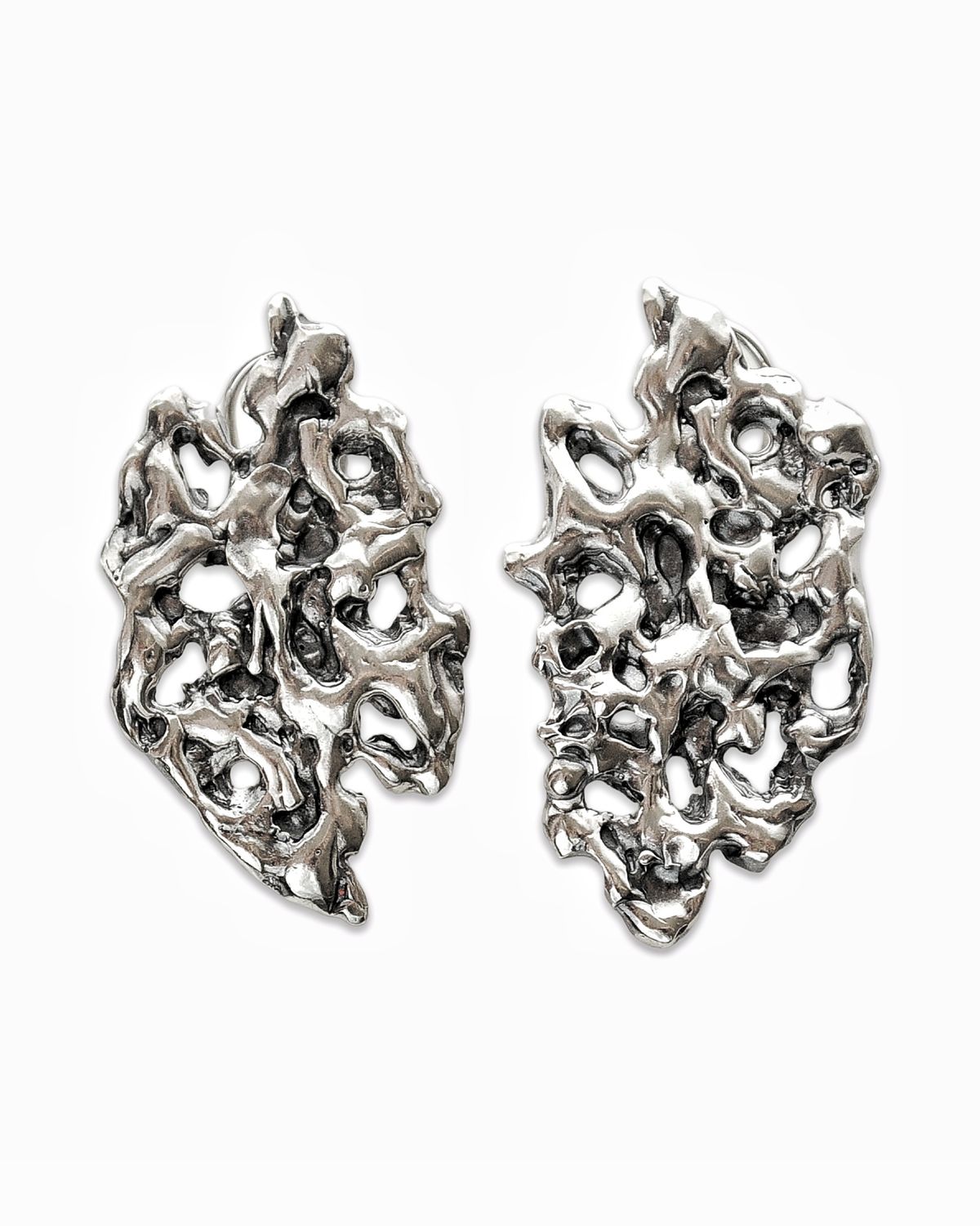 Silver earrings &quot;Flames of Life&quot;