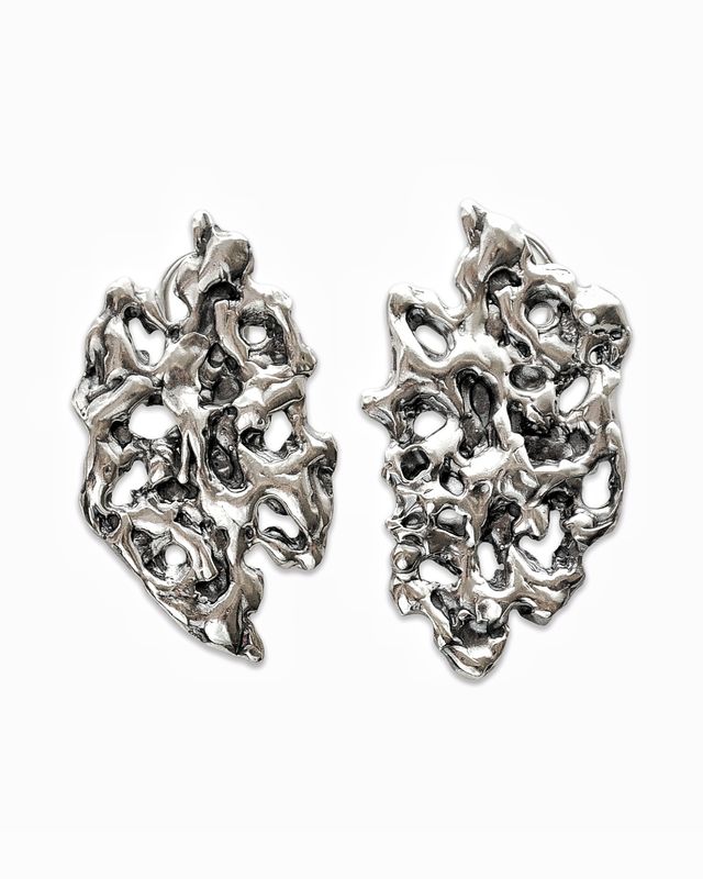 Silver earrings &quot;Flames of Life&quot;
