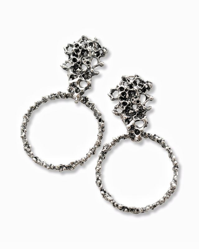 Silver earrings &quot;Coral Reef&quot;