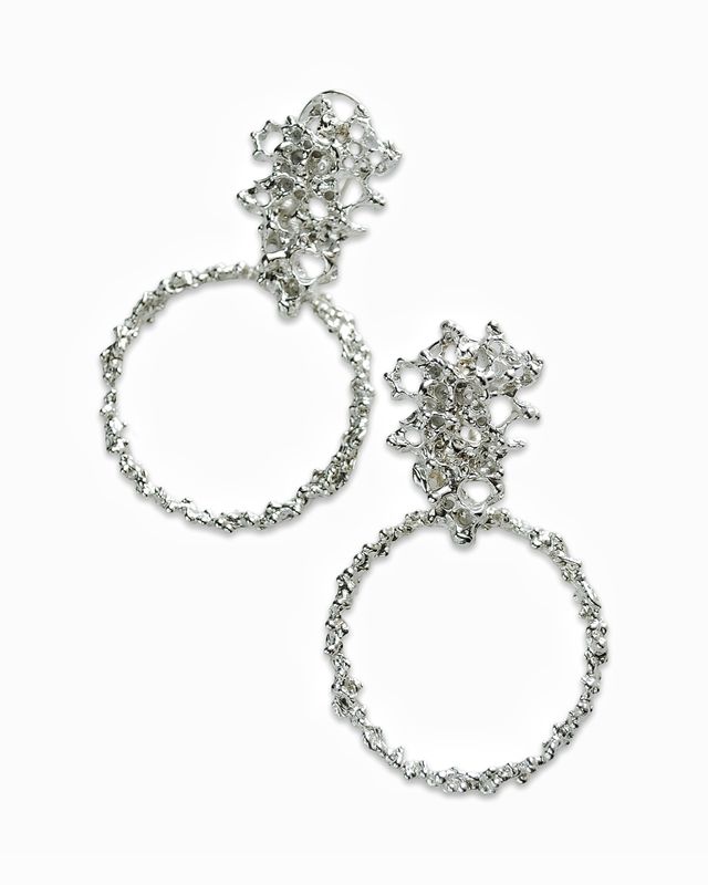 Silver earrings &quot;Coral Reef&quot;