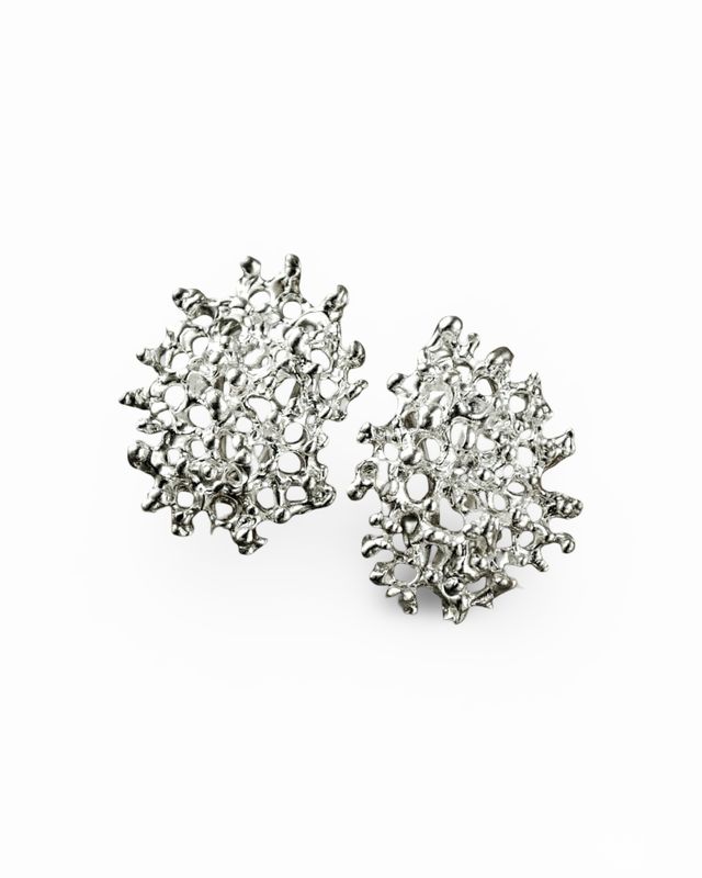 Silver earrings &quot;Coral Reef&quot;