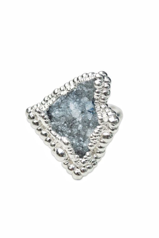 Quartz ring Size 18 ( 8 ring size US ring )
