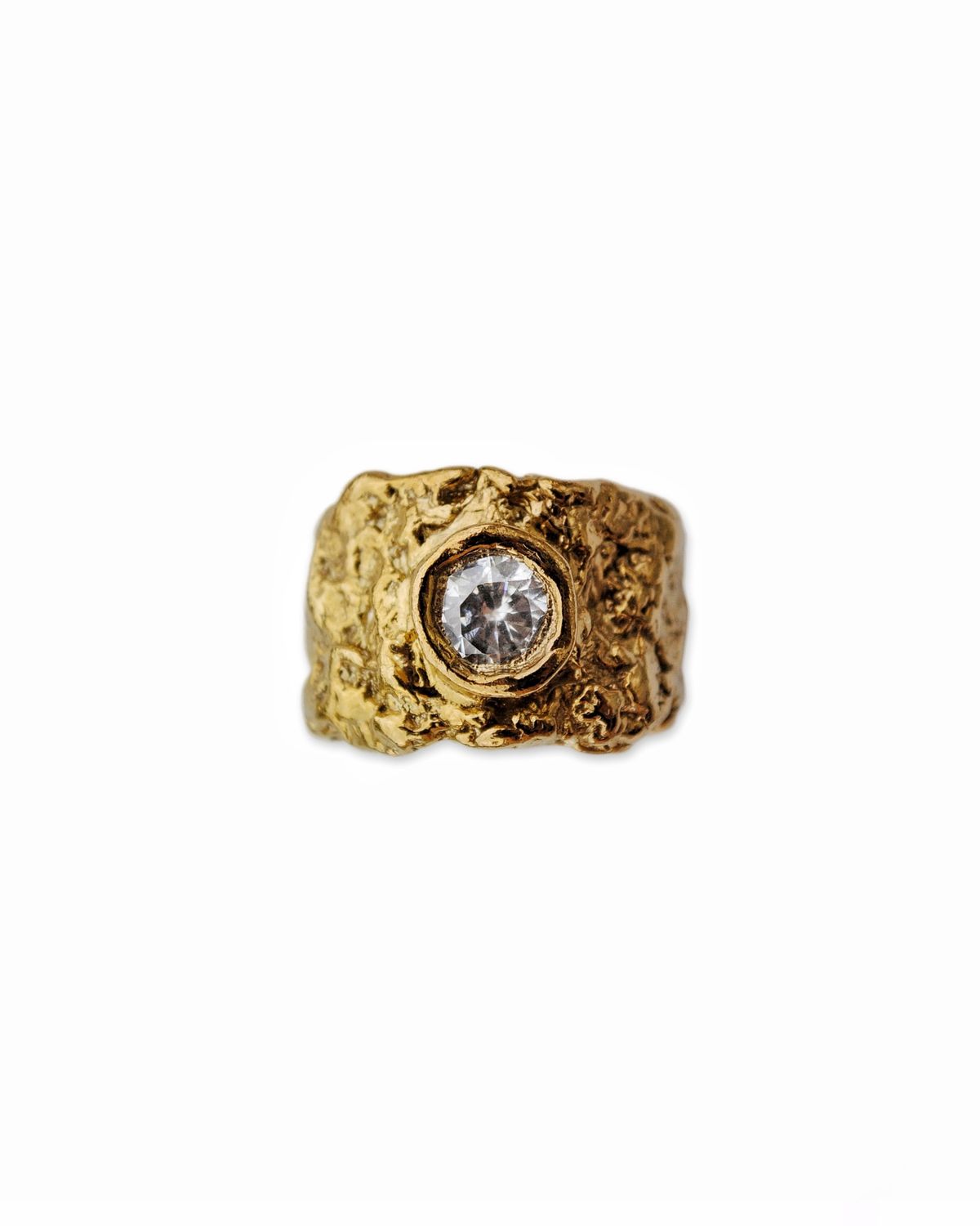 Gold plated Brass ring Size 17 ( 6 3/4 US ring )