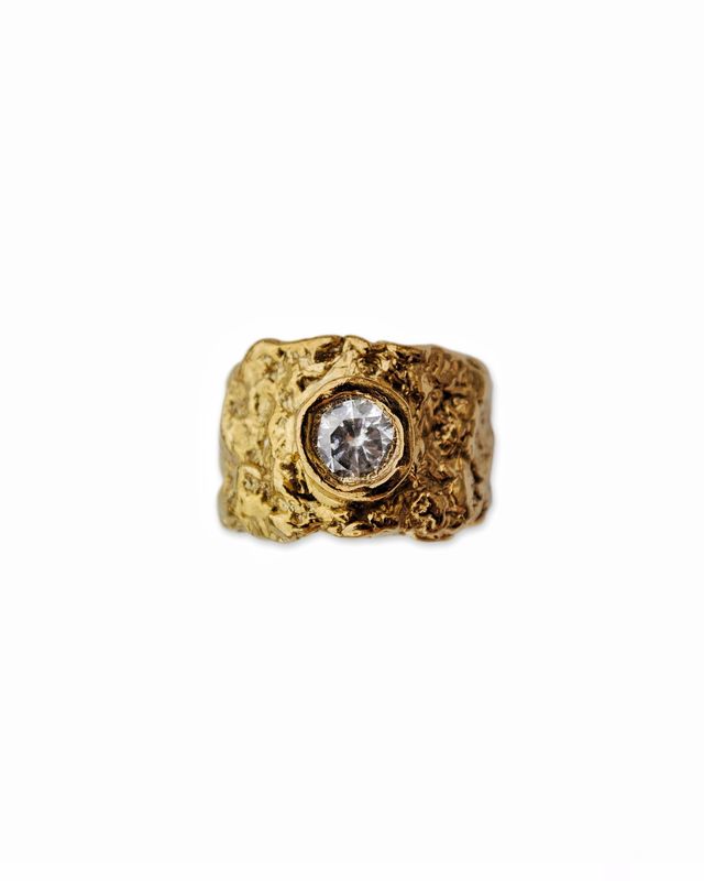 Gold plated Brass ring Size 17 ( 6 3/4 US ring )