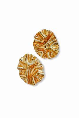 Goldplated brass earring