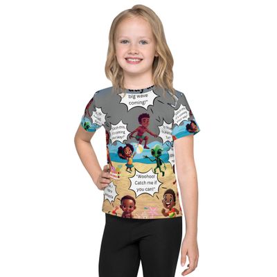&quot;Sunshine and Waves Adventure Kids crew neck t-shirt